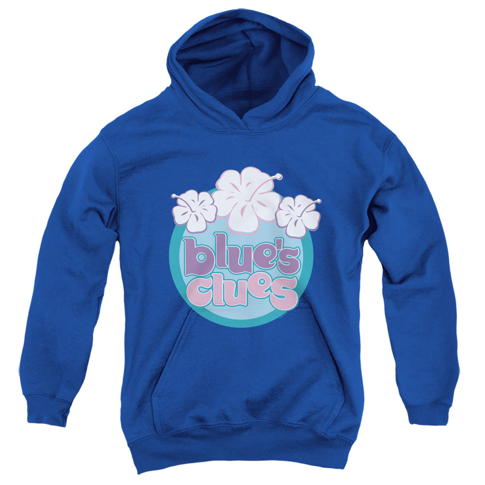 AN OFFCIALLY LICENSED BLUE’S CLUES (CLASSIC) HAWAIIAN FLOWERS YOUTH HOODIE ROYAL