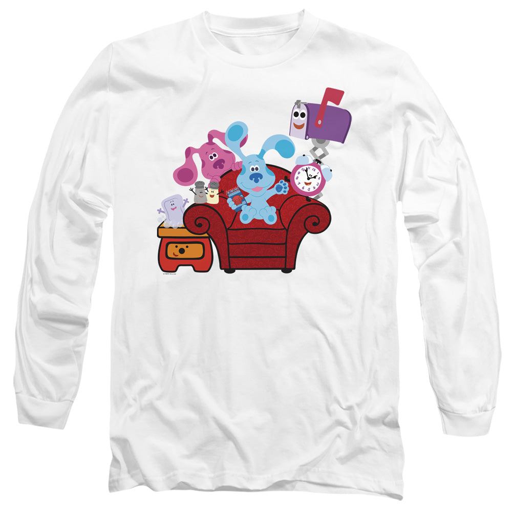 AN OFFCIALLY LICENSED BLUES CLUES & YOU FRIENDS FOREVER MEN'S LONG SLEEVE T-SHIRT WHITE