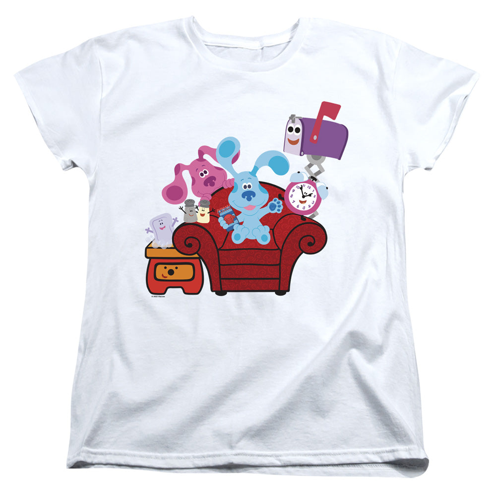 AN OFFCIALLY LICENSED BLUES CLUES & YOU FRIENDS FOREVER WOMEN'S REGULAR FIT T-SHIRT WHITE