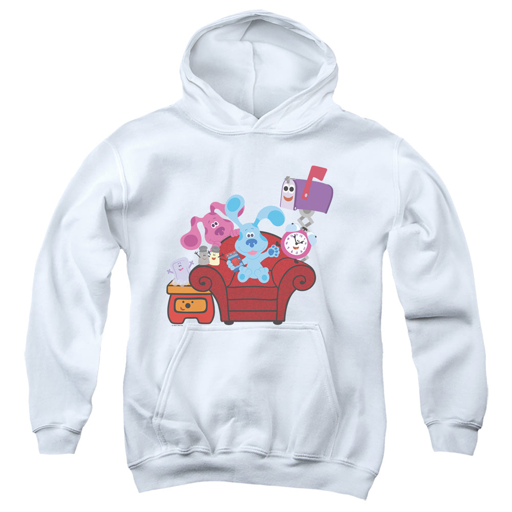 AN OFFCIALLY LICENSED BLUES CLUES & YOU FRIENDS FOREVER YOUTH HOODIE WHITE