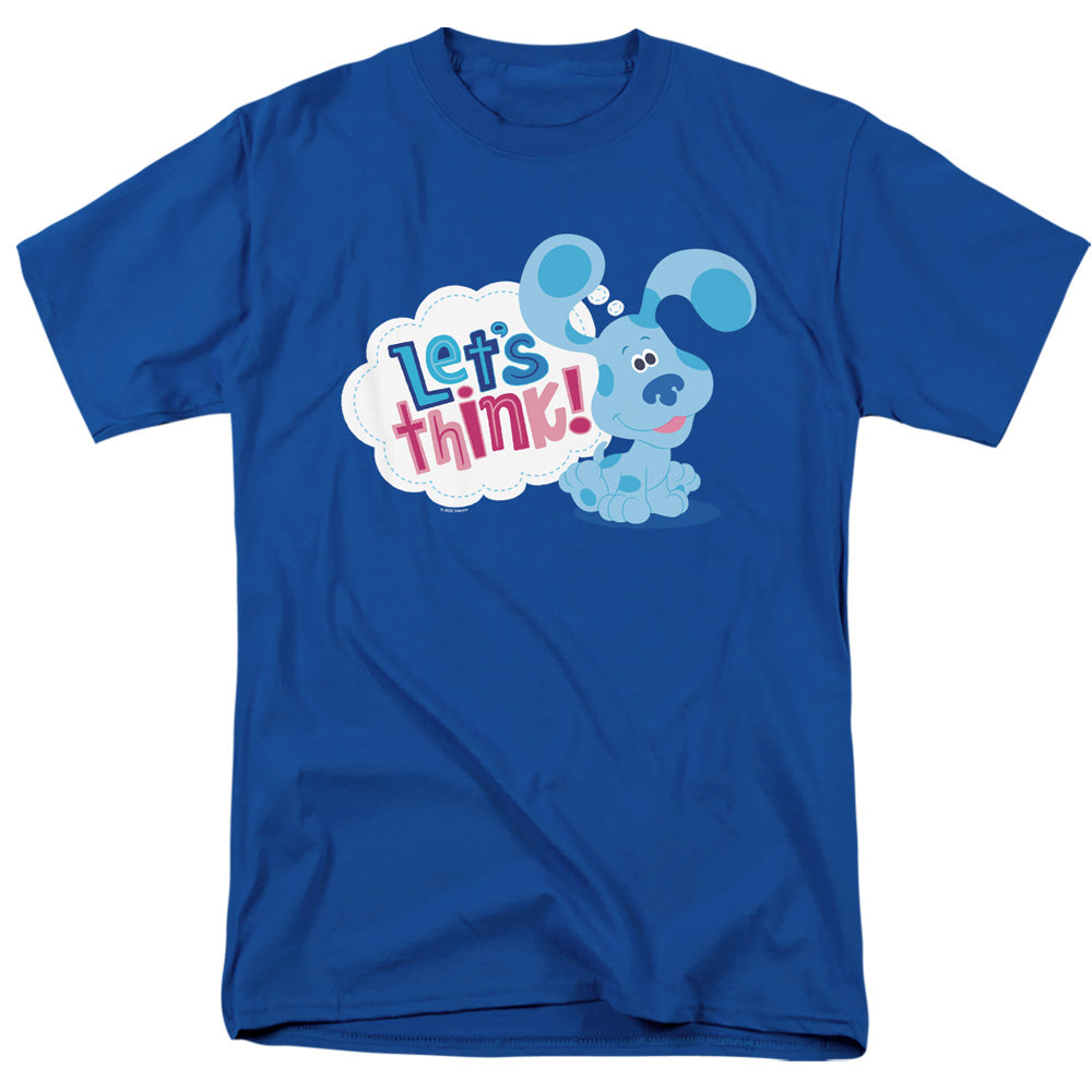 AN OFFCIALLY LICENSED BLUES CLUES & YOU LET’S THINK MEN'S REGULAR FIT T-SHIRT ROYAL
