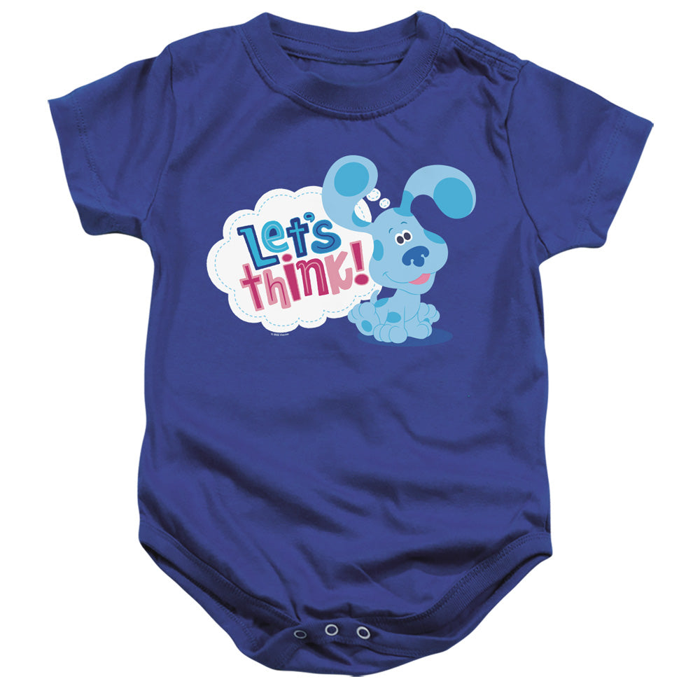 AN OFFCIALLY LICENSED BLUES CLUES & YOU LET’S THINK BABY BODYSUIT ROYAL