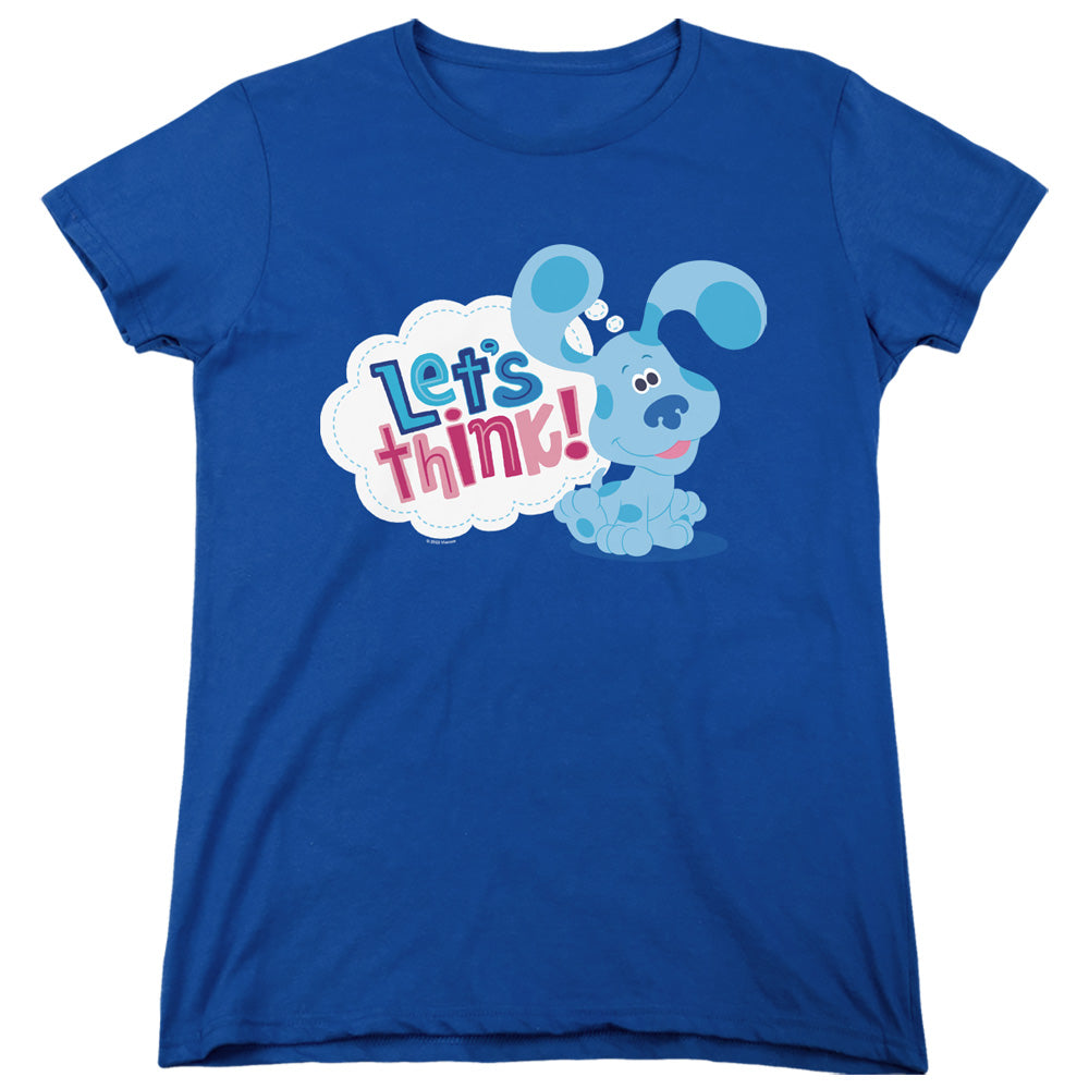 AN OFFCIALLY LICENSED BLUES CLUES & YOU LET’S THINK WOMEN'S REGULAR FIT T-SHIRT ROYAL