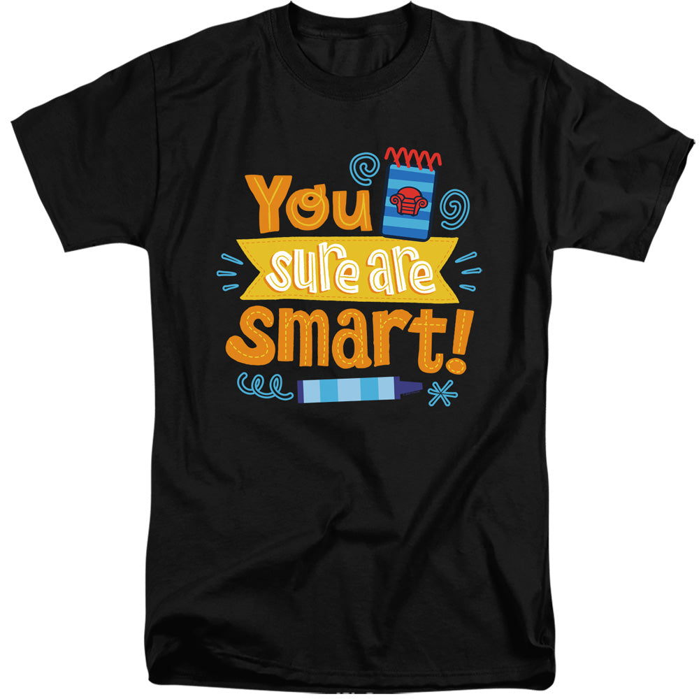 AN OFFCIALLY LICENSED BLUES CLUES & YOU YOU SURE ARE SMART! MEN'S TALL FIT T-SHIRT BLACK