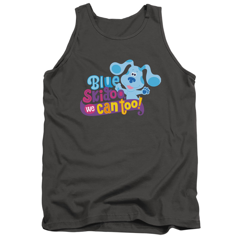 AN OFFCIALLY LICENSED BLUES CLUES & YOU WE CAN TOO! ADULT UNISEX TANK TOP CHARCOAL