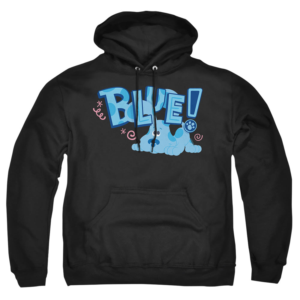 AN OFFCIALLY LICENSED BLUES CLUES & YOU PUPPY! ADULT UNISEX PULLOVER HOODIE BLACK