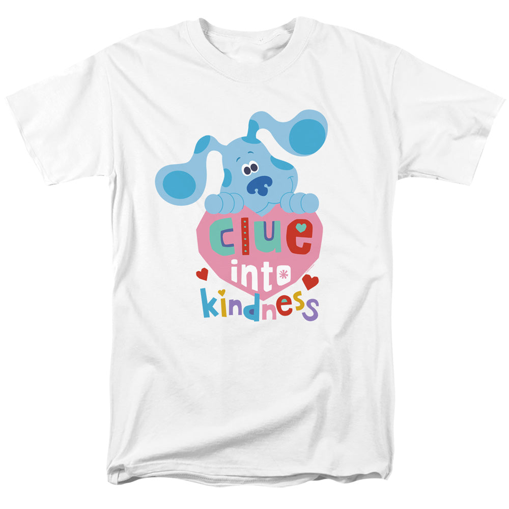 AN OFFCIALLY LICENSED BLUES CLUES & YOU CLUE INTO KINDNESS MEN'S REGULAR FIT T-SHIRT WHITE