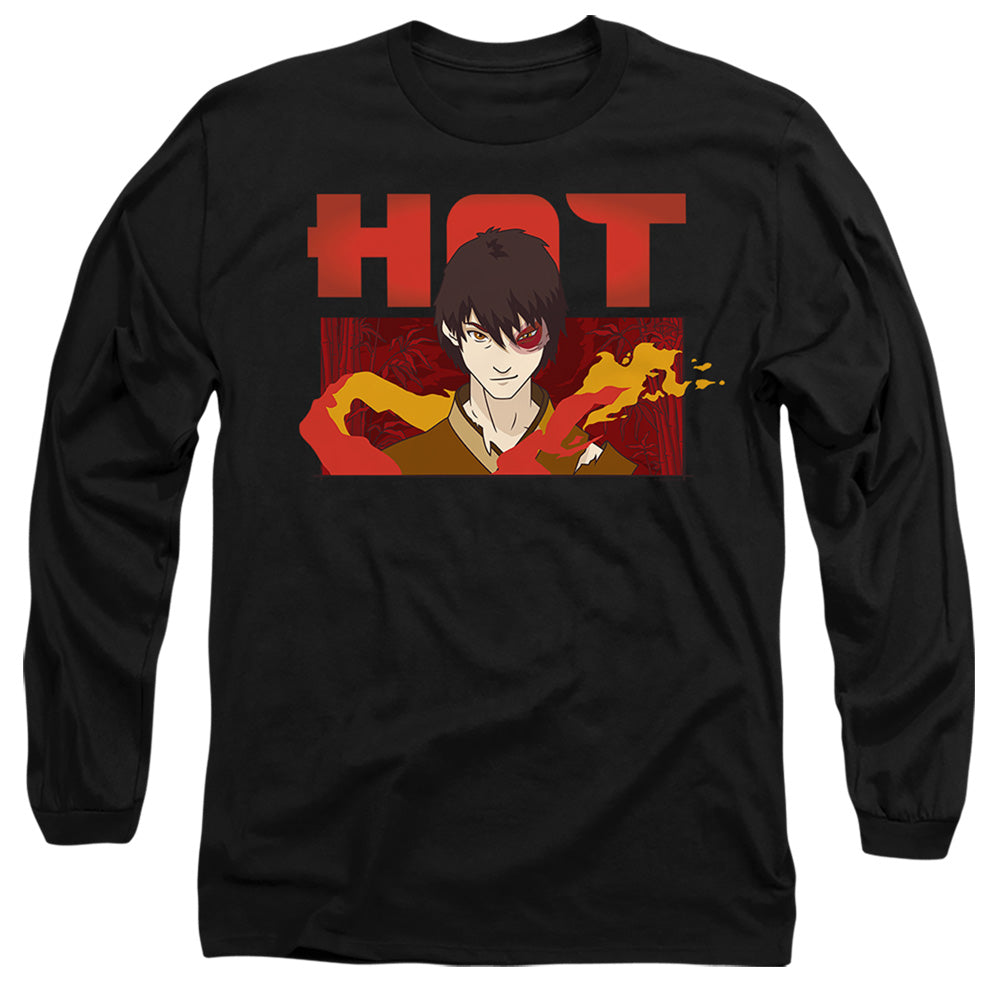 AN OFFCIALLY LICENSED AVATAR THE LAST AIRBENDER HOT ZUKO MEN'S LONG SLEEVE T-SHIRT BLACK