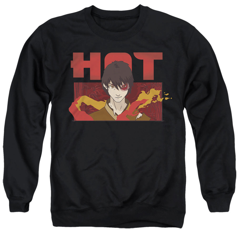 AN OFFCIALLY LICENSED AVATAR THE LAST AIRBENDER HOT ZUKO ADULT UNISEX CREWNECK SWEATSHIRT BLACK