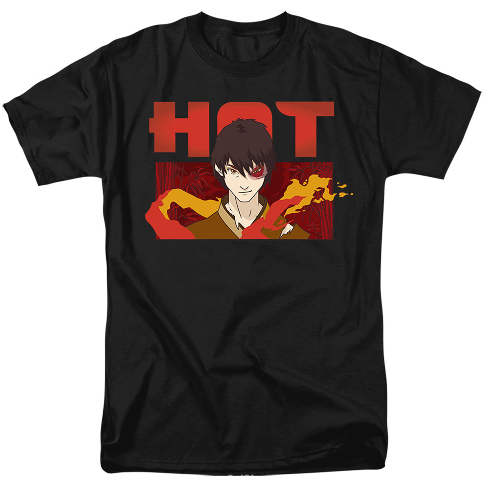 AN OFFCIALLY LICENSED AVATAR THE LAST AIRBENDER HOT ZUKO MEN'S REGULAR FIT T-SHIRT BLACK
