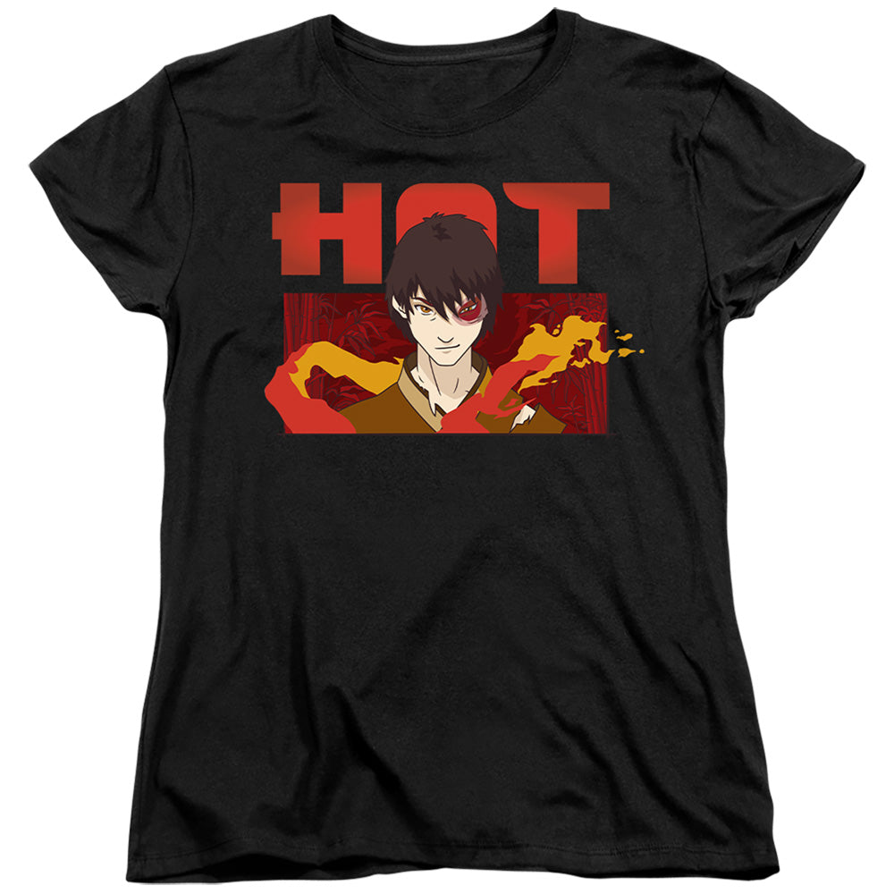 AN OFFCIALLY LICENSED AVATAR THE LAST AIRBENDER HOT ZUKO WOMEN'S REGULAR FIT T-SHIRT BLACK