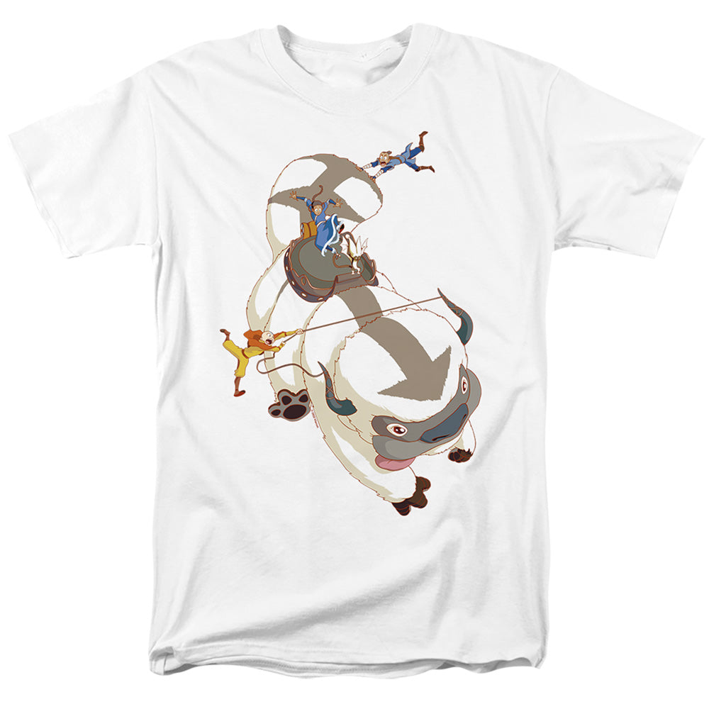 AN OFFCIALLY LICENSED AVATAR THE LAST AIRBENDER HANG ON APPA MEN'S REGULAR FIT T-SHIRT WHITE