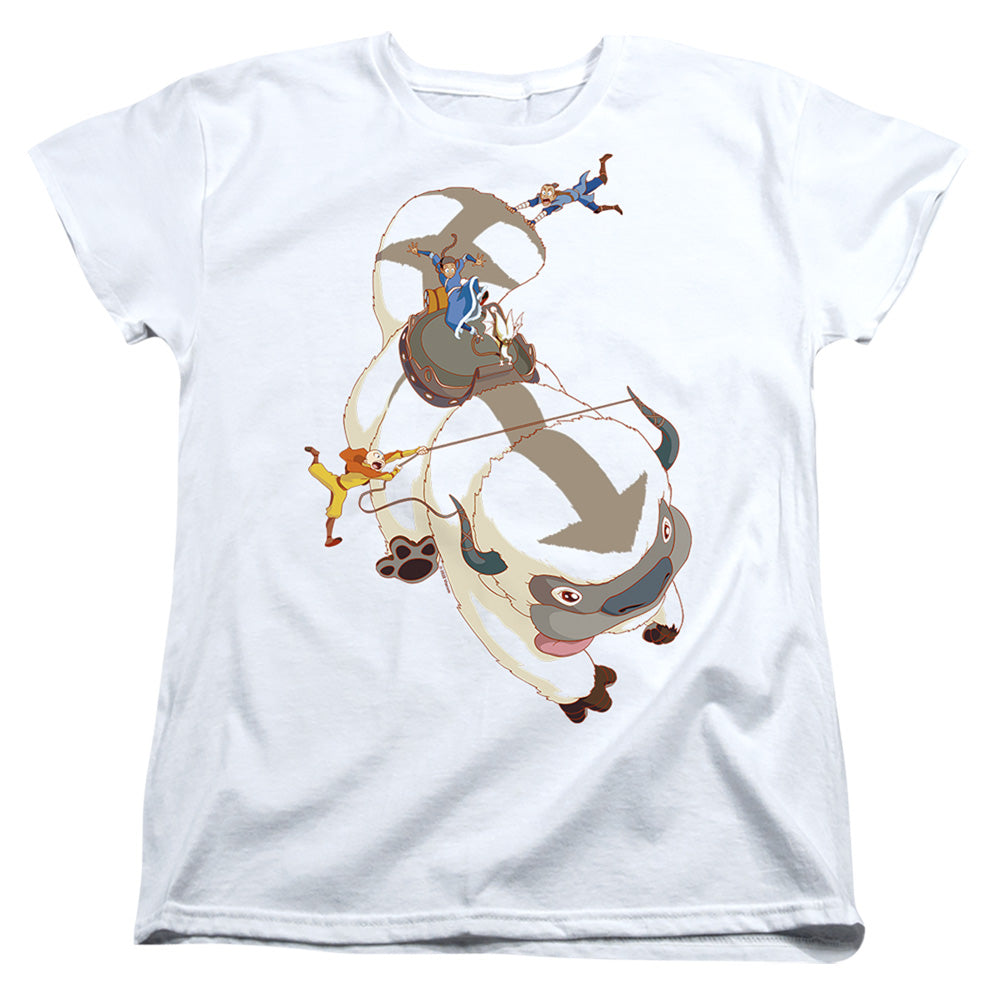 AN OFFCIALLY LICENSED AVATAR THE LAST AIRBENDER HANG ON APPA WOMEN'S REGULAR FIT T-SHIRT WHITE