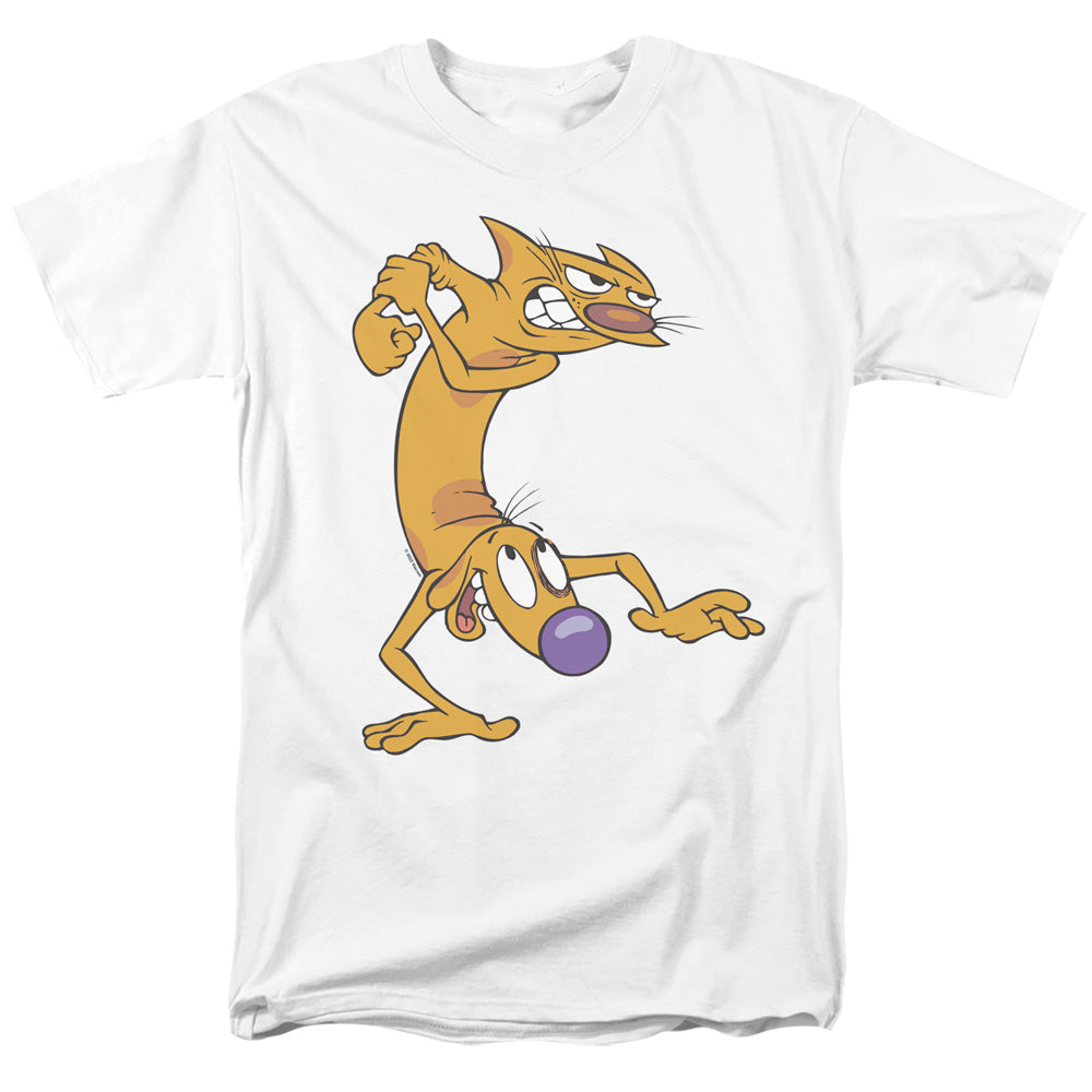 AN OFFCIALLY LICENSED CATDOG READY TO FIGHT MEN'S REGULAR FIT T-SHIRT WHITE