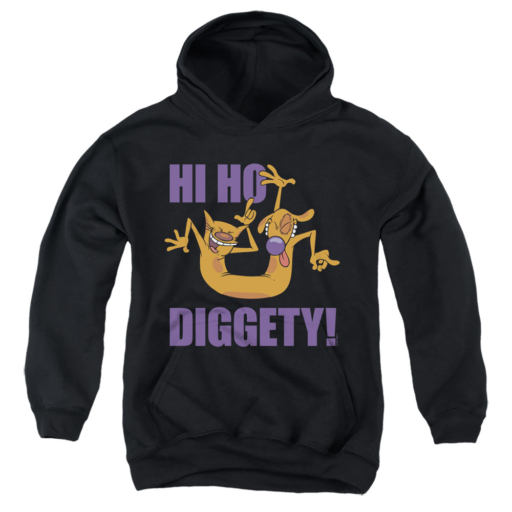 AN OFFCIALLY LICENSED CATDOG HI HO DIGGETY YOUTH HOODIE BLACK