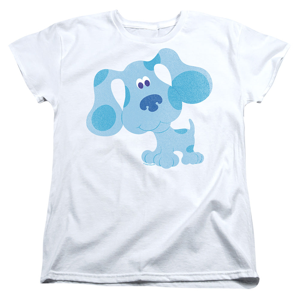 AN OFFCIALLY LICENSED BLUE'S CLUES CLASSIC HAPPY BLUE'S CLUES WOMEN'S REGULAR FIT T-SHIRT WHITE