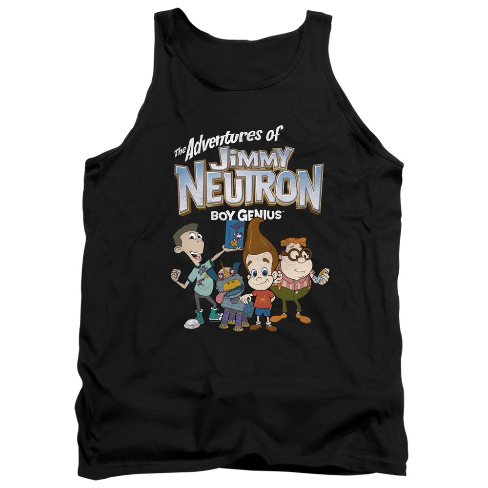 AN OFFCIALLY LICENSED JIMMY NEUTRON GROUP ADULT UNISEX TANK TOP BLACK