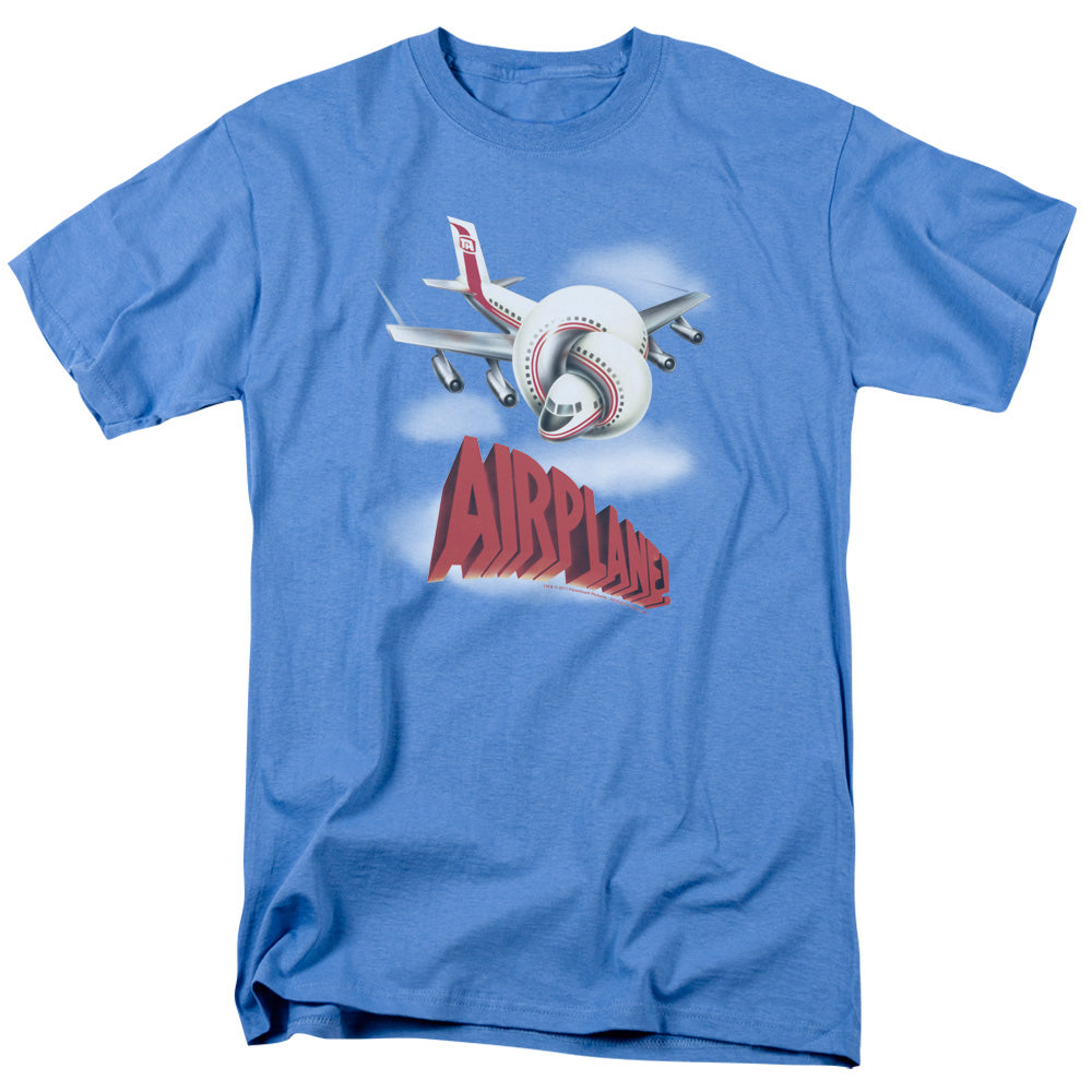 AN OFFCIALLY LICENSED AIRPLANE LOGO MEN'S REGULAR FIT T-SHIRT CAROLINA BLUE