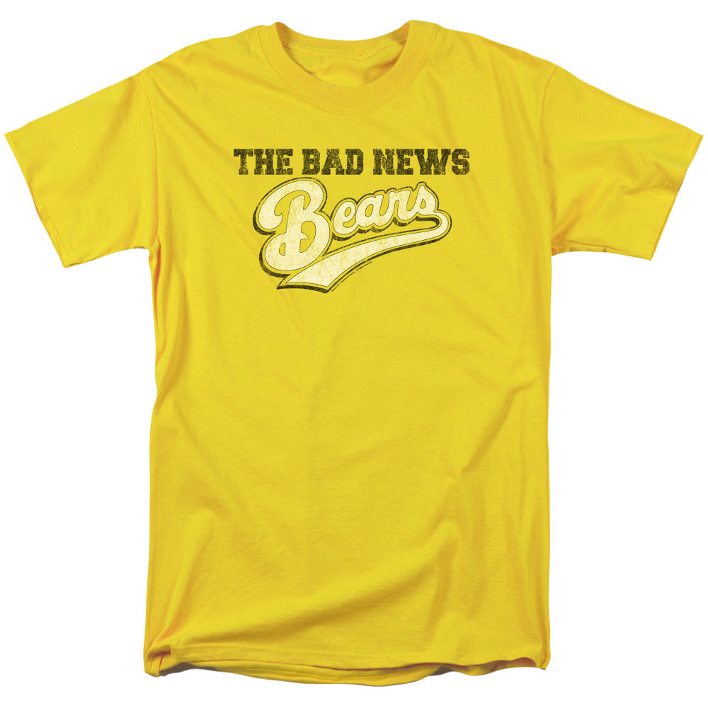 AN OFFCIALLY LICENSED BAD NEWS BEARS LOGO MEN'S REGULAR FIT T-SHIRT YELLOW