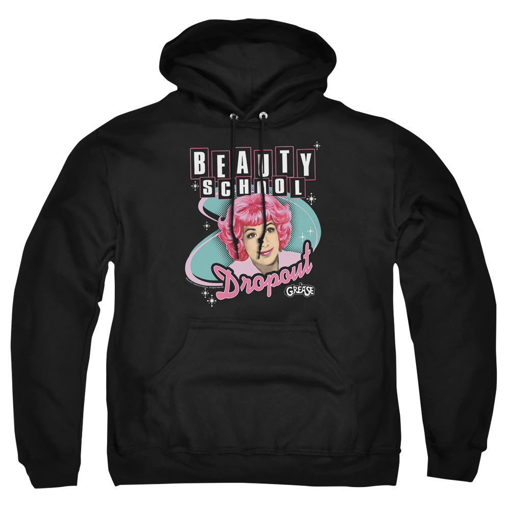 AN OFFCIALLY LICENSED GREASE BEAUTY SCHOOL DROPOUT ADULT UNISEX PULLOVER HOODIE BLACK