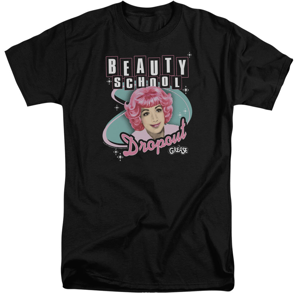 AN OFFCIALLY LICENSED GREASE BEAUTY SCHOOL DROPOUT MEN'S TALL FIT T-SHIRT BLACK