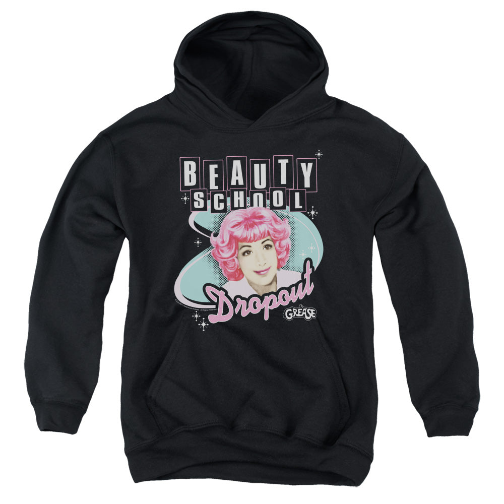 AN OFFCIALLY LICENSED GREASE BEAUTY SCHOOL DROPOUT YOUTH HOODIE BLACK