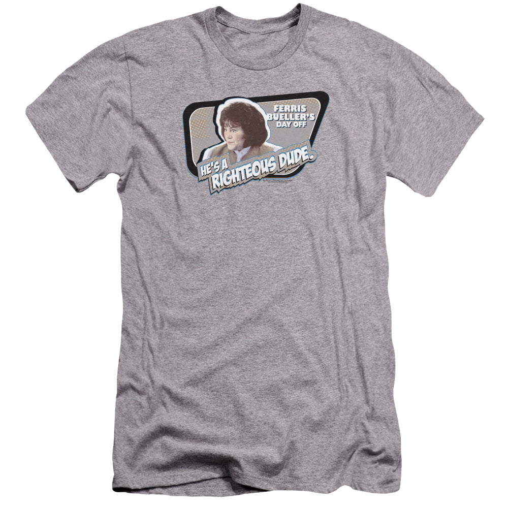 AN OFFCIALLY LICENSED FERRIS BUELLER GRACE MEN'S PREMIUM SLIM FIT T-SHIRT ATHLETIC HEATHER