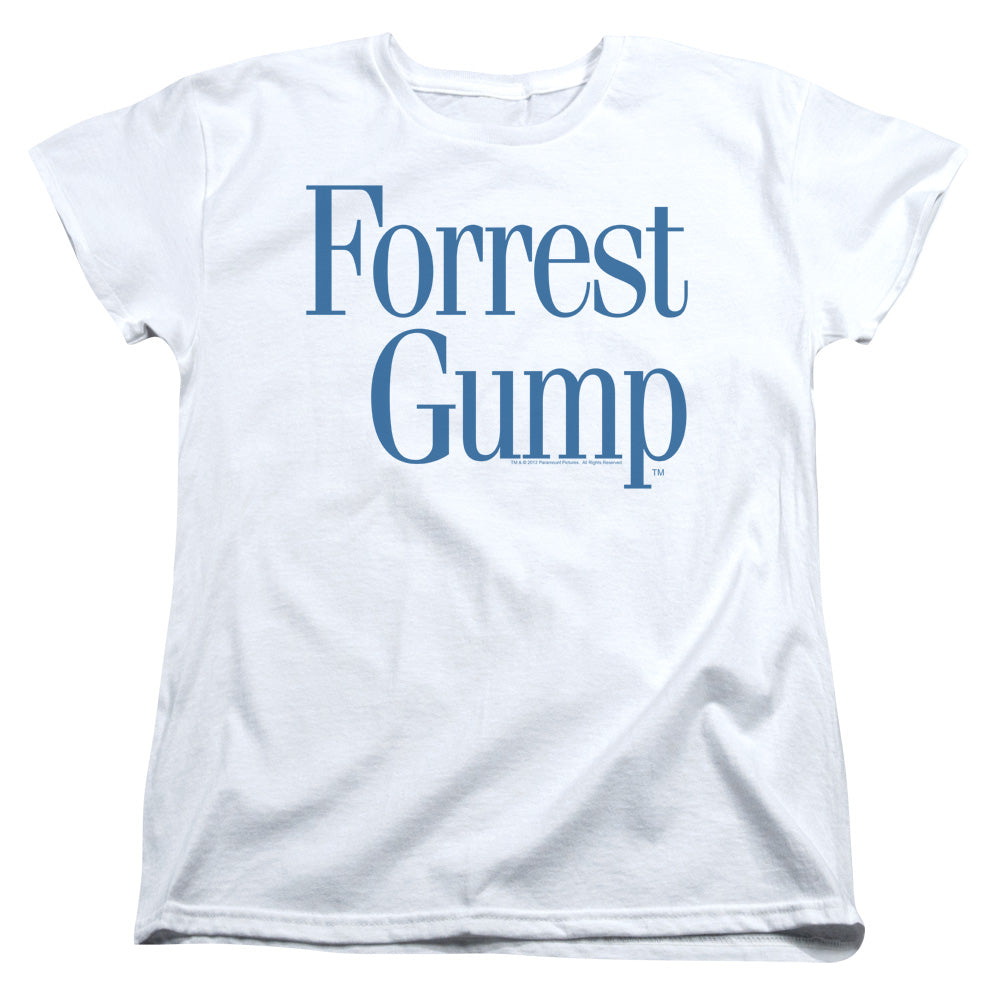 AN OFFCIALLY LICENSED FORREST GUMP LOGO WOMEN'S REGULAR FIT T-SHIRT WHITE