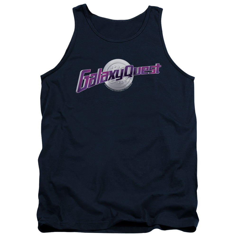 AN OFFCIALLY LICENSED GALAXY QUEST LOGO ADULT UNISEX TANK TOP NAVY