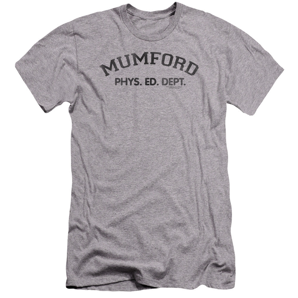 AN OFFCIALLY LICENSED BEVERLY HILLS COP MUMFORD MEN'S PREMIUM SLIM FIT T-SHIRT ATHLETIC HEATHER