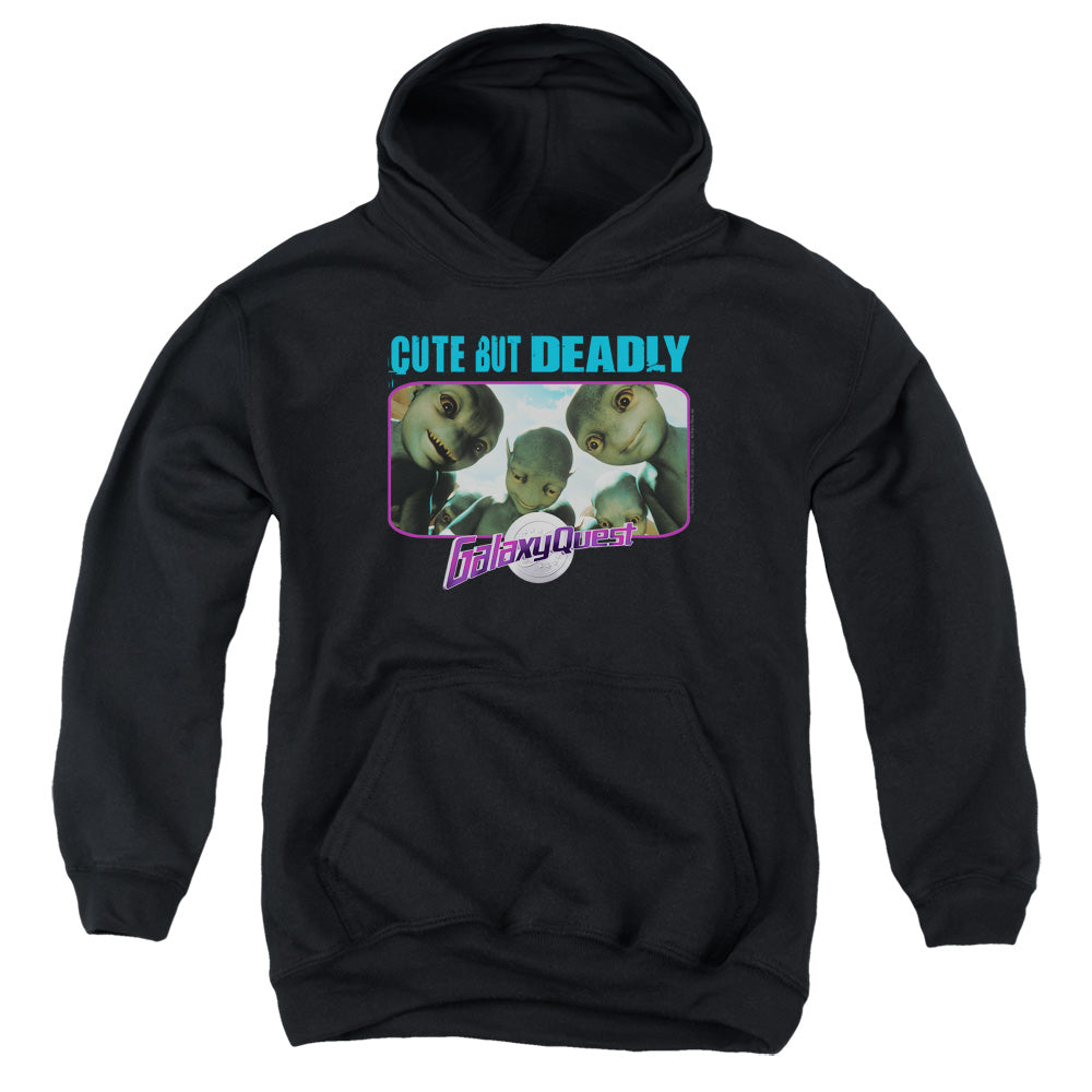 AN OFFCIALLY LICENSED GALAXY QUEST CUTE BUT DEADLY YOUTH HOODIE BLACK