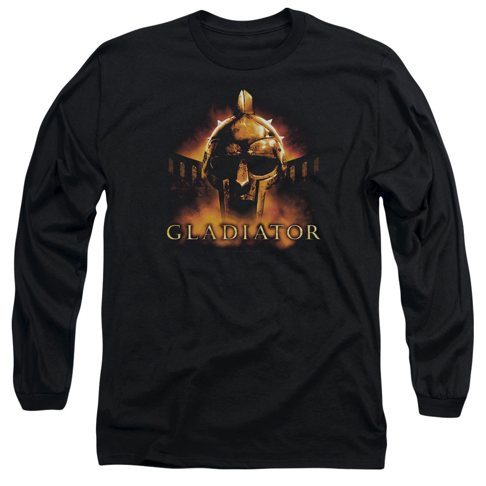 AN OFFCIALLY LICENSED GLADIATOR MY NAME IS MEN'S LONG SLEEVE T-SHIRT BLACK