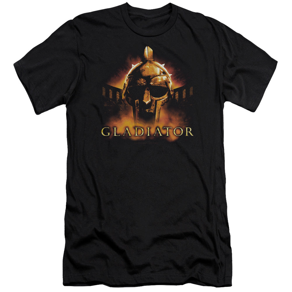 AN OFFCIALLY LICENSED GLADIATOR MY NAME IS MEN'S PREMIUM SLIM FIT T-SHIRT BLACK