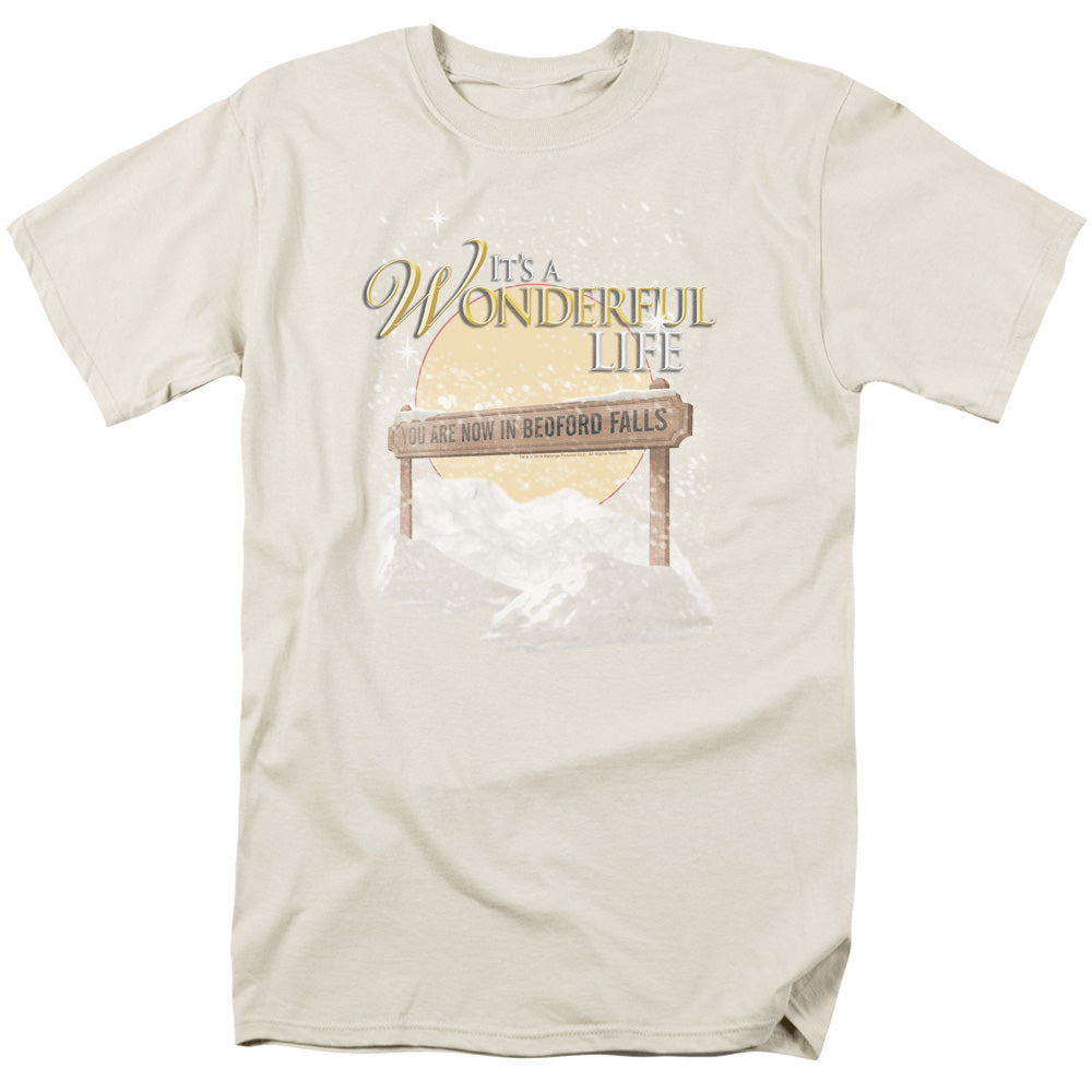 AN OFFCIALLY LICENSED ITS A WONDERFUL LIFE WONDERFUL STORY MEN'S REGULAR FIT T-SHIRT CREAM