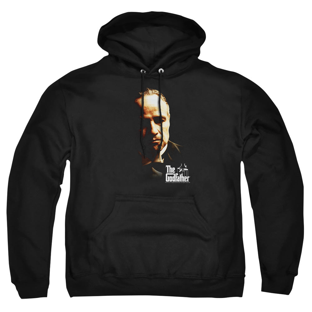 AN OFFCIALLY LICENSED GODFATHER DON VITO ADULT UNISEX PULLOVER HOODIE BLACK