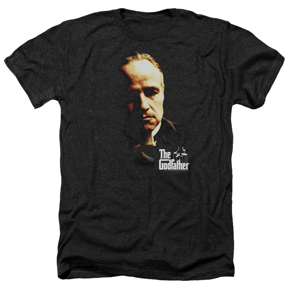 AN OFFCIALLY LICENSED GODFATHER DON VITO MEN'S HEATHER T-SHIRT CHARCOAL