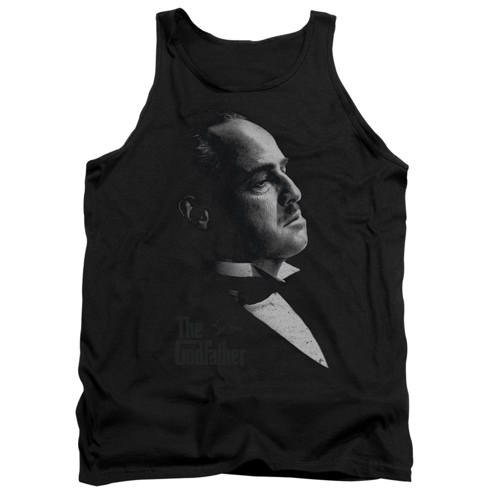 AN OFFCIALLY LICENSED GODFATHER GRAPHIC VITO ADULT UNISEX TANK TOP BLACK