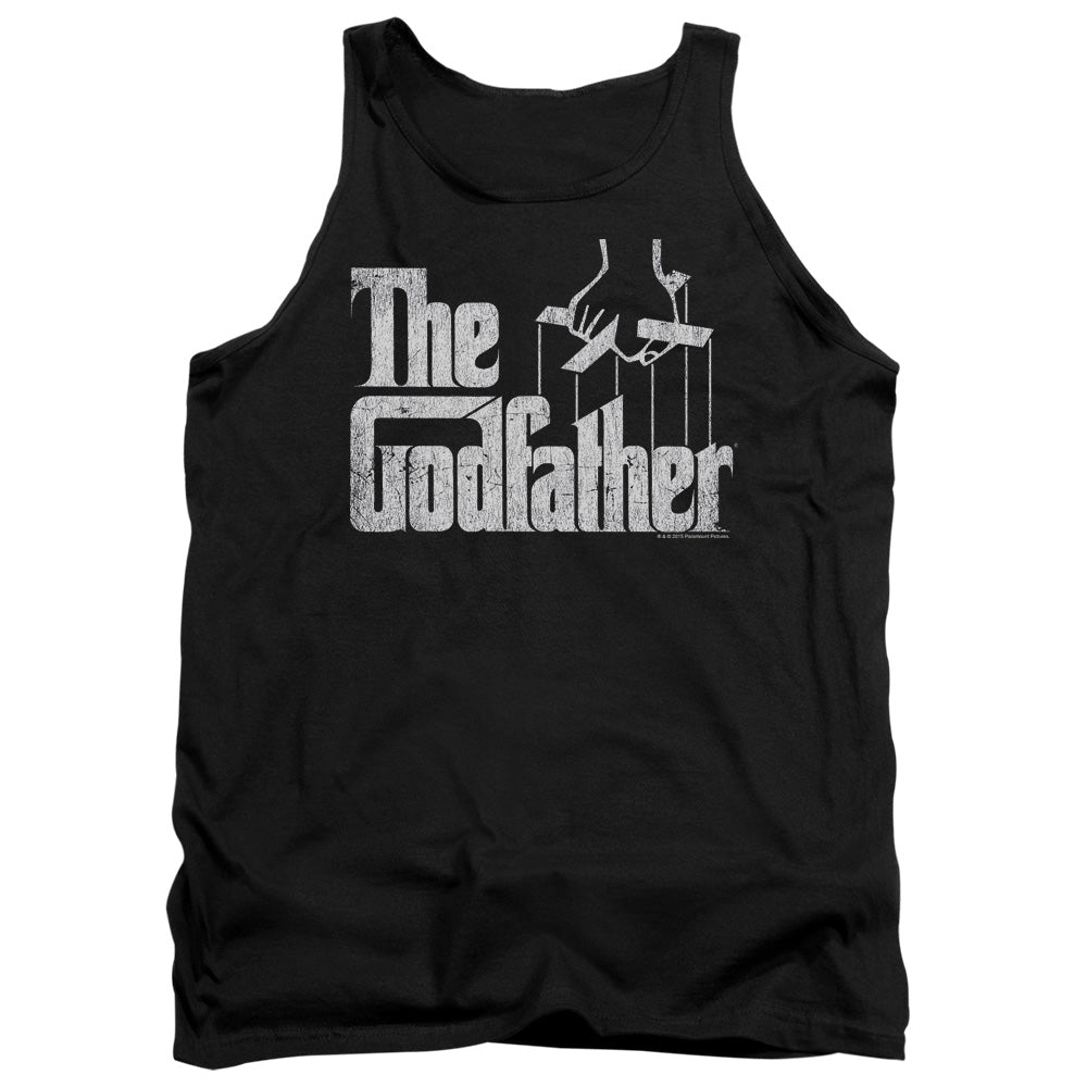 AN OFFCIALLY LICENSED GODFATHER LOGO ADULT UNISEX TANK TOP BLACK