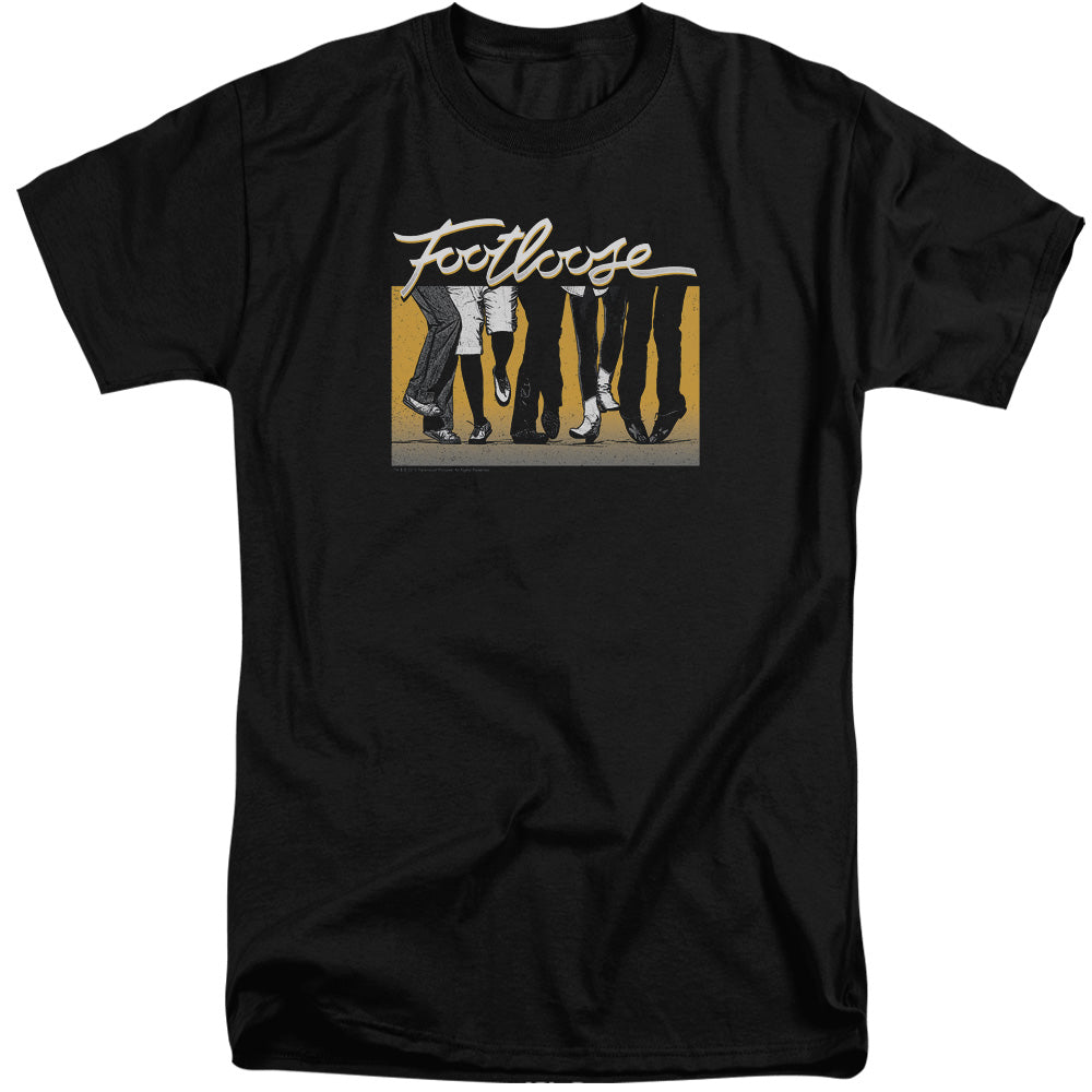 AN OFFCIALLY LICENSED FOOTLOOSE DANCE PARTY MEN'S TALL FIT T-SHIRT BLACK