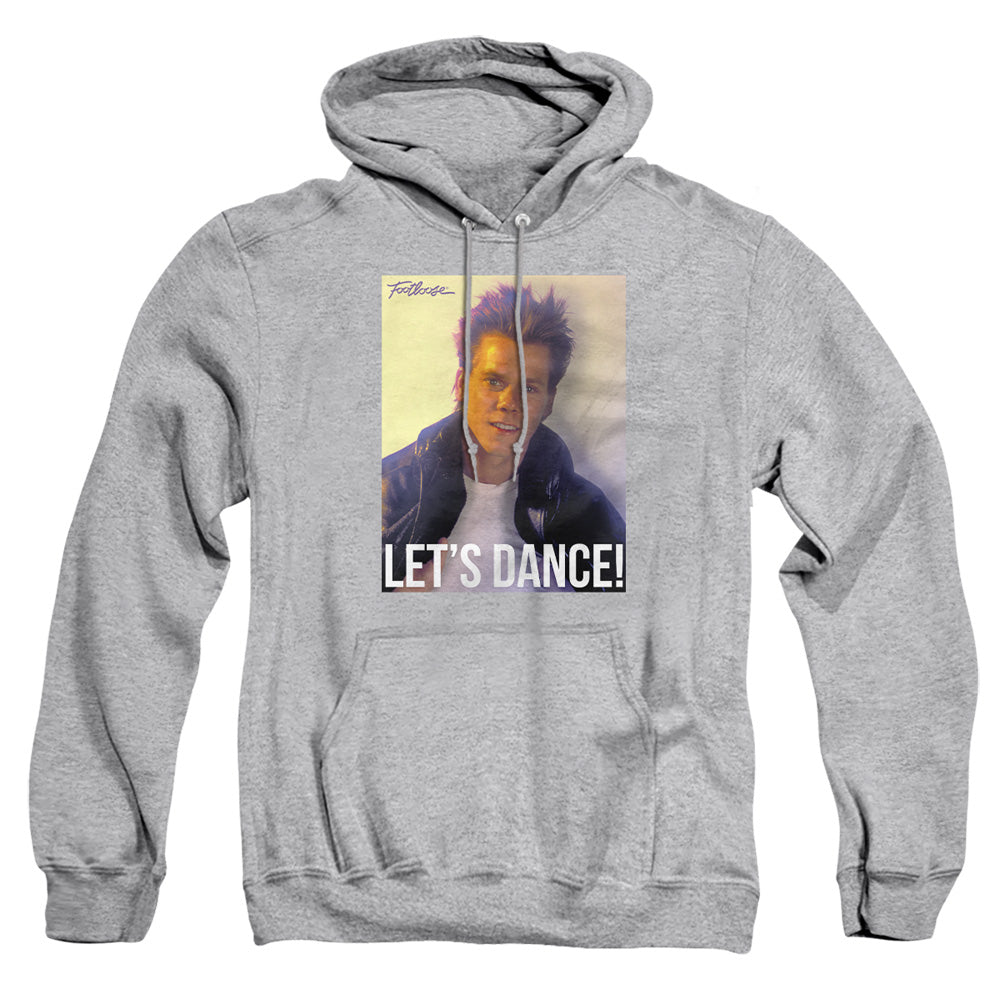 AN OFFCIALLY LICENSED FOOTLOOSE LETS DANCE ADULT UNISEX PULLOVER HOODIE ATHLETIC HEATHER