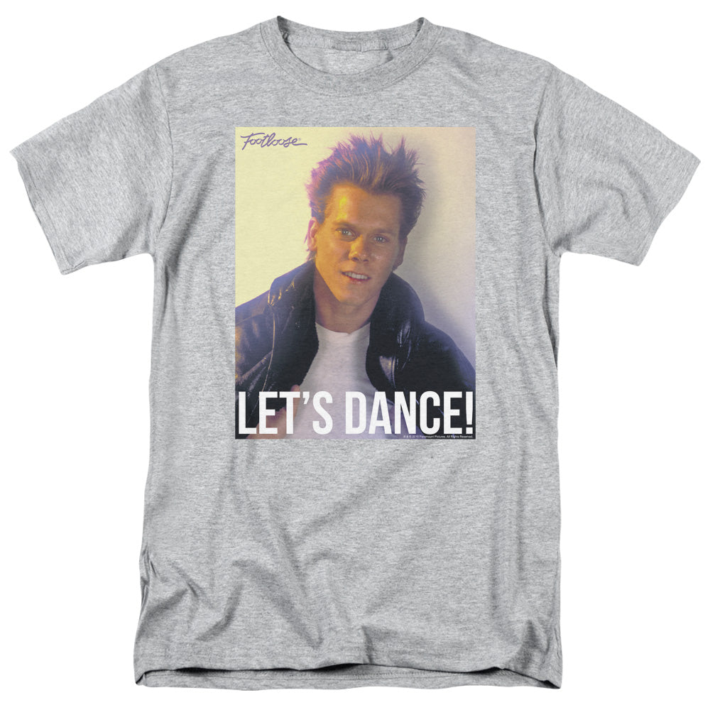 AN OFFCIALLY LICENSED FOOTLOOSE LETS DANCE MEN'S REGULAR FIT T-SHIRT ATHLETIC HEATHER