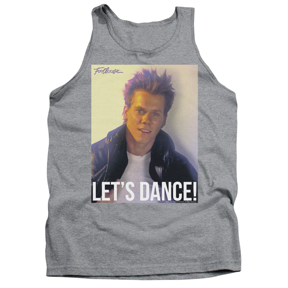 AN OFFCIALLY LICENSED FOOTLOOSE LETS DANCE ADULT UNISEX TANK TOP ATHLETIC HEATHER