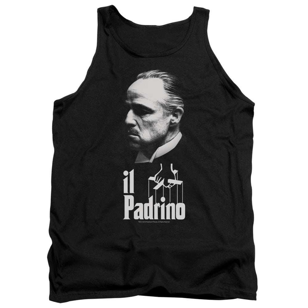 AN OFFCIALLY LICENSED GODFATHER IL PADRINO ADULT UNISEX TANK TOP BLACK