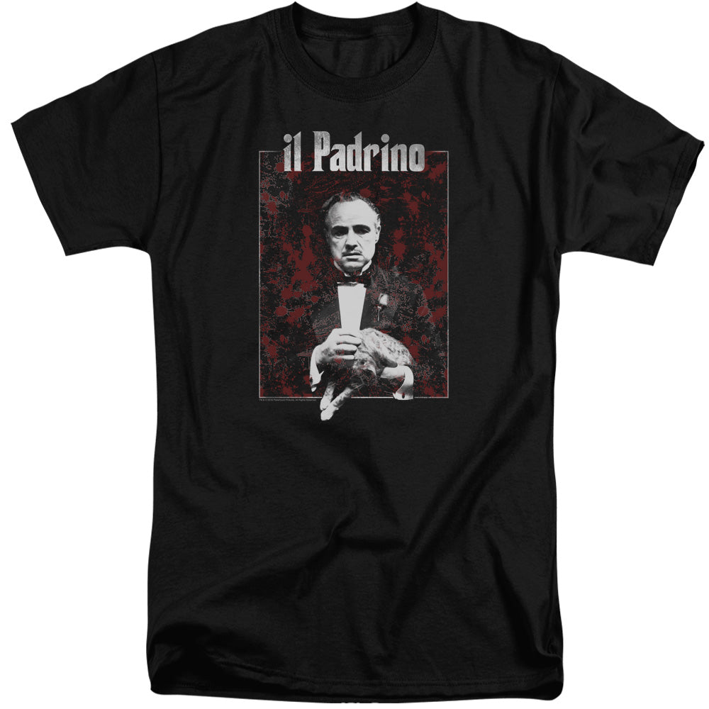 AN OFFCIALLY LICENSED GODFATHER SANGUE MEN'S TALL FIT T-SHIRT BLACK