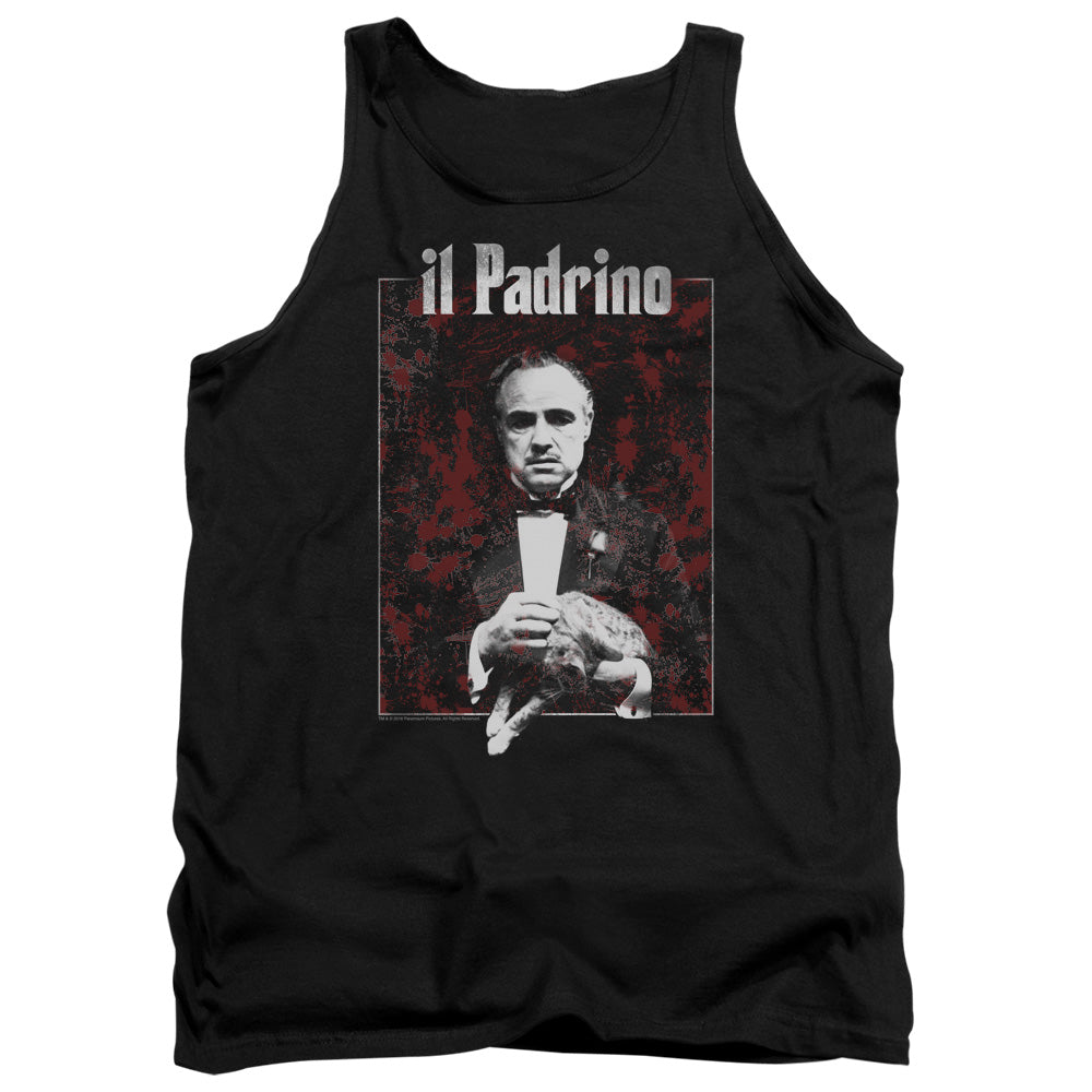 AN OFFCIALLY LICENSED GODFATHER SANGUE ADULT UNISEX TANK TOP BLACK