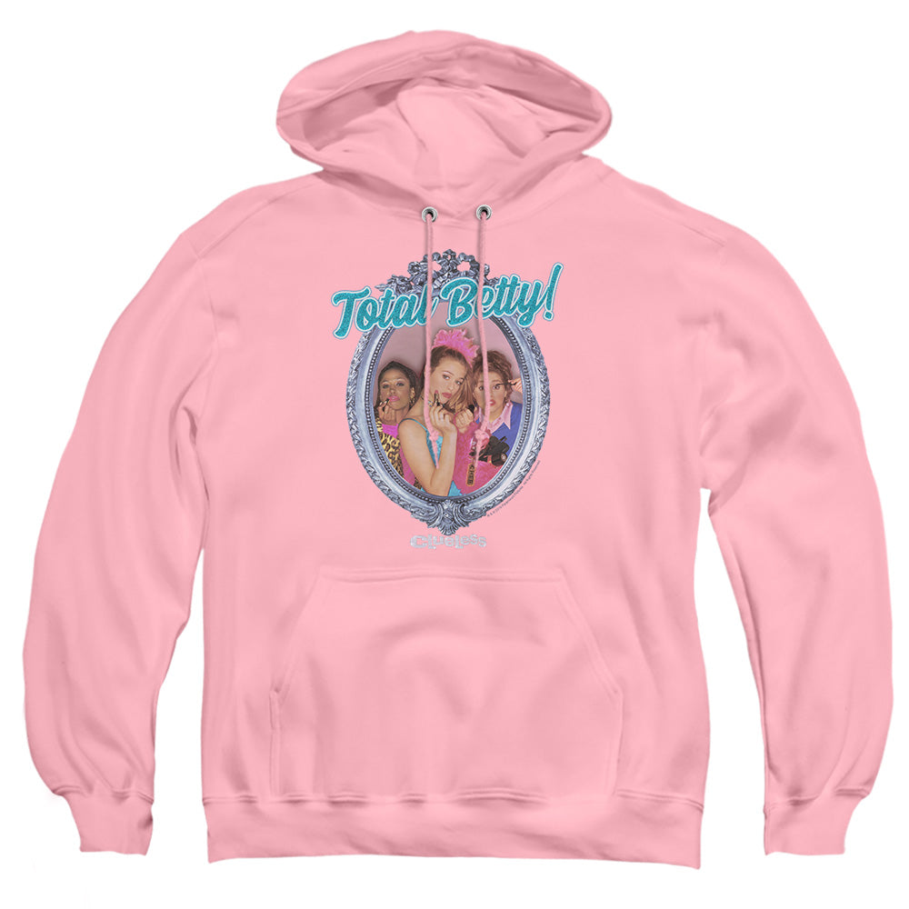 AN OFFCIALLY LICENSED CLUELESS TOTAL BETTY ADULT UNISEX PULLOVER HOODIE PINK