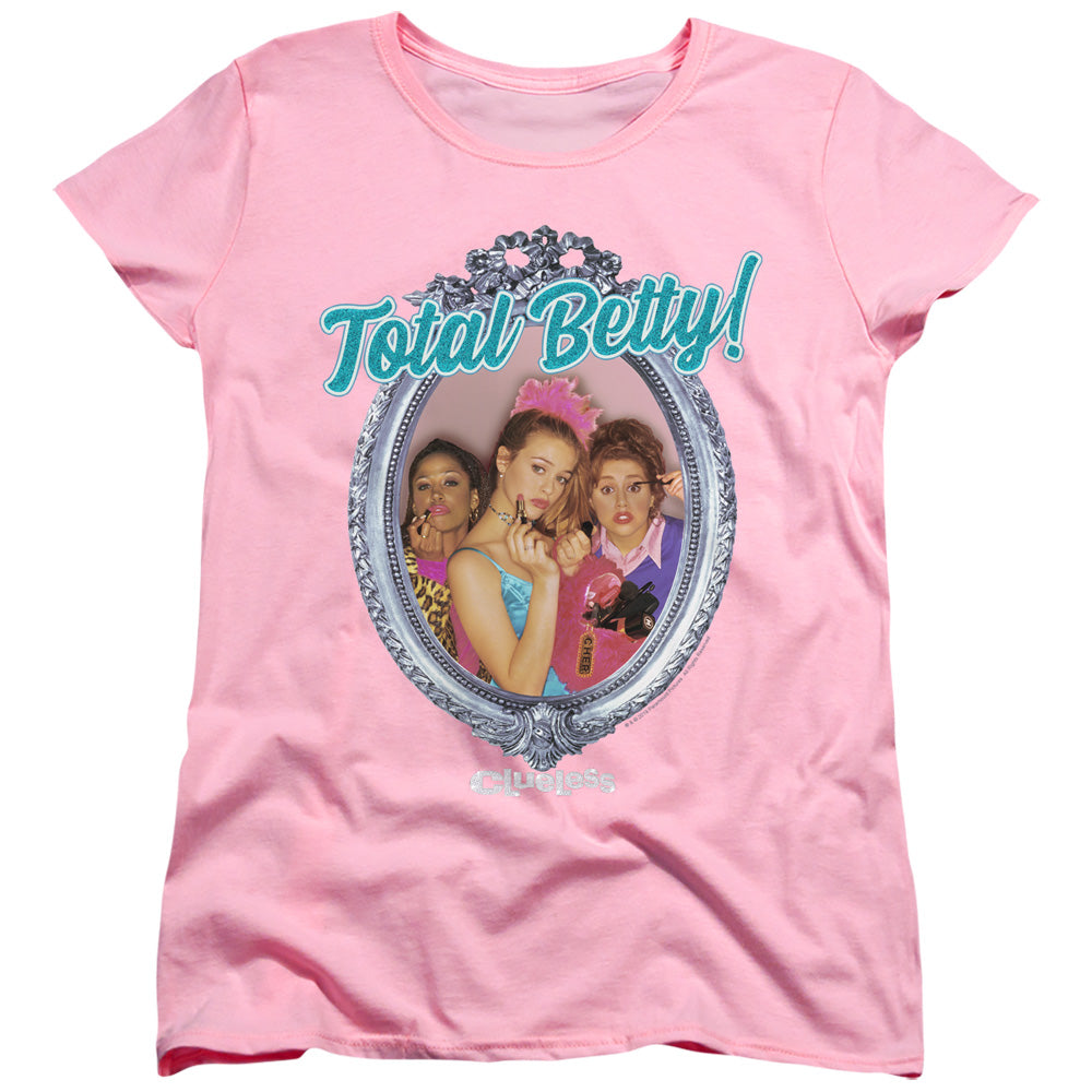 AN OFFCIALLY LICENSED CLUELESS TOTAL BETTY WOMEN'S REGULAR FIT T-SHIRT PINK