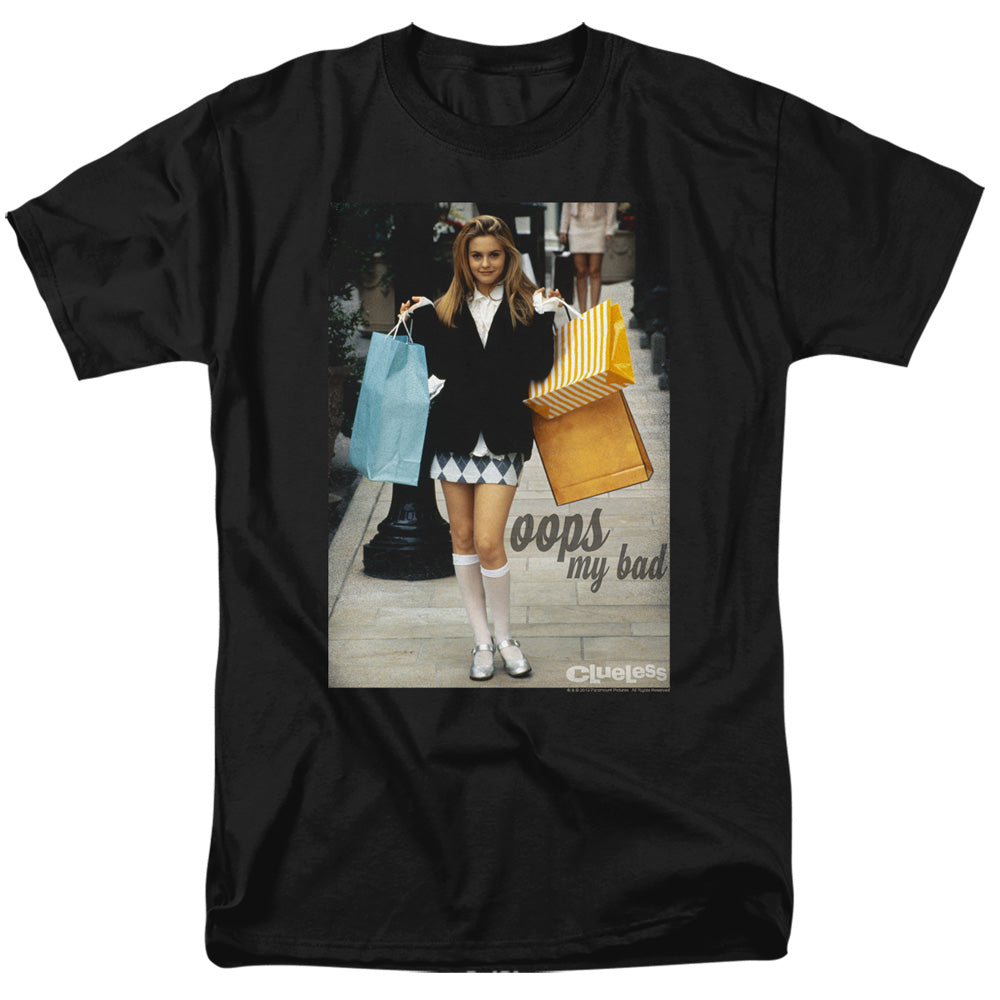 AN OFFCIALLY LICENSED CLUELESS OOPS MY BAD MEN'S REGULAR FIT T-SHIRT BLACK