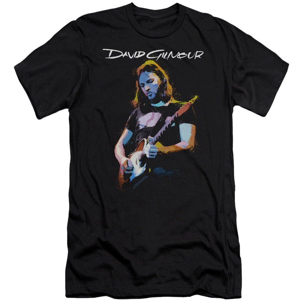 AN OFFCIALLY LICENSED DAVID GILMOUR GUITAR GILMOUR MEN'S PREMIUM SLIM FIT T-SHIRT BLACK