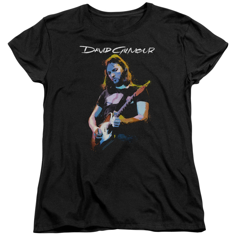 AN OFFCIALLY LICENSED DAVID GILMOUR GUITAR GILMOUR WOMEN'S REGULAR FIT T-SHIRT BLACK